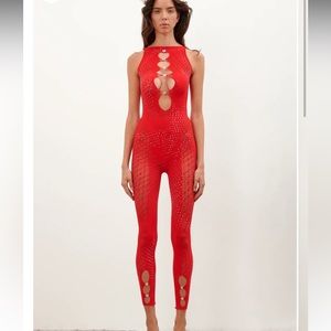 Poster Girl Rhinestoned Janice Jumpsuit Heartbreaker NWT